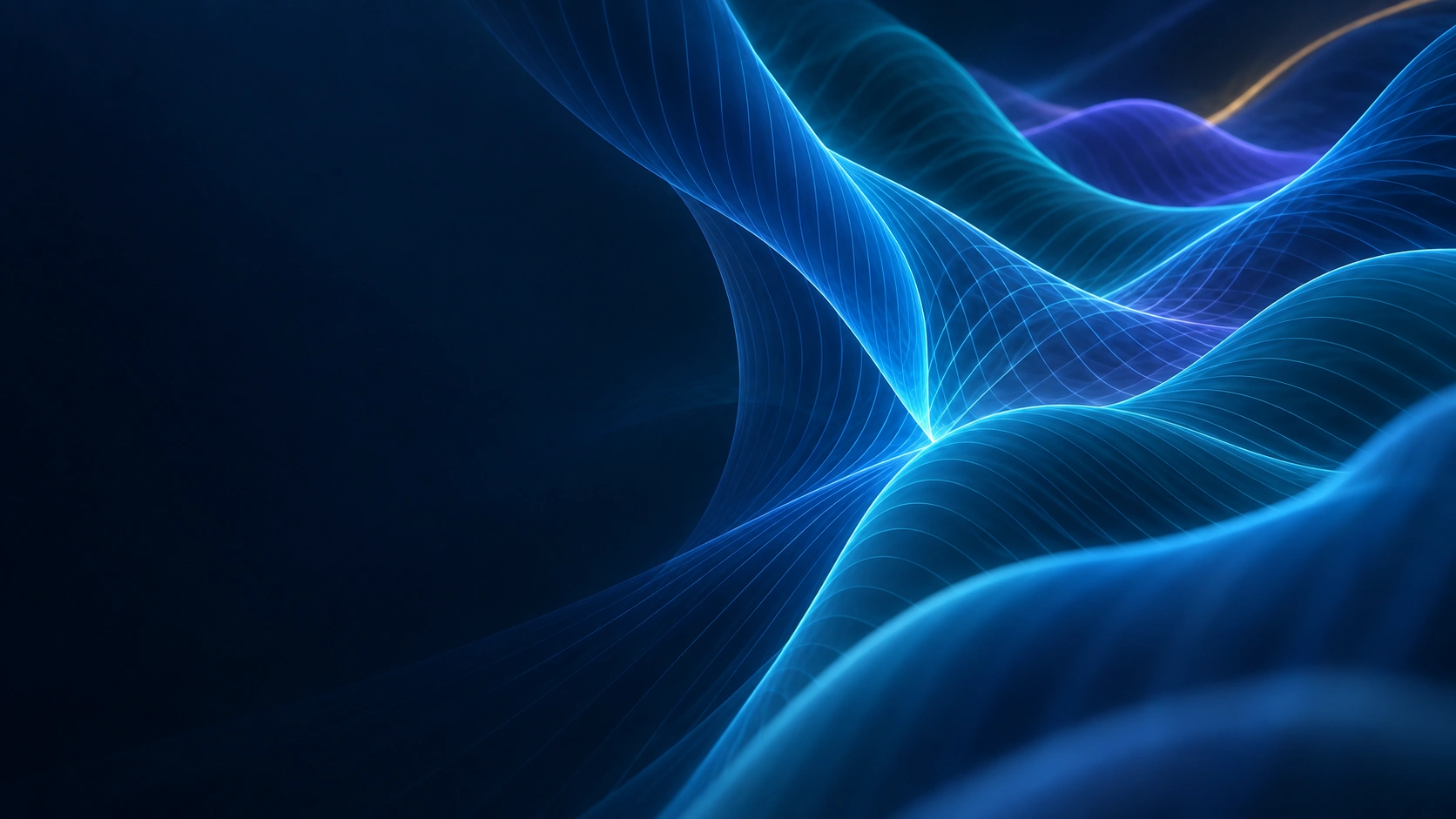 Blue and violet contour fields overlap to form a deep abstract interference pattern